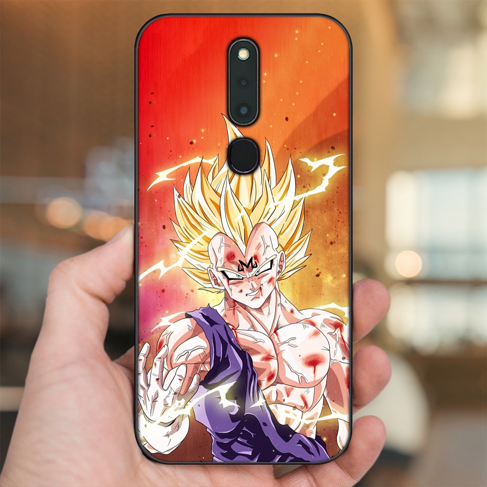 Ốp lưng Oppo F11 Pro viền đen in hình Vegeta Dragon Ball