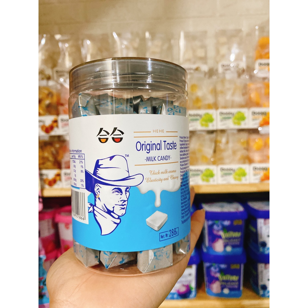 Một hủ kẹo sữa chua ông già 288g ( MÀU XANH VỊ SỮA CHUA NHẸ )