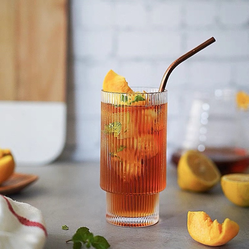 Ly thủy tinh uống sữa/cà phê/kem/sữa/cà phê phong cách Mỹ | Cốc Thuỷ Tinh Cafe 2 Tầng Vân Sọc
