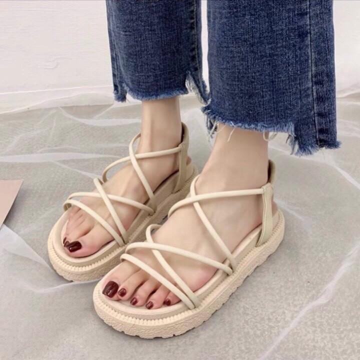 Giày sandal nữ dáng chiến binh siêu dẻo chống nước mẫu mới 2021