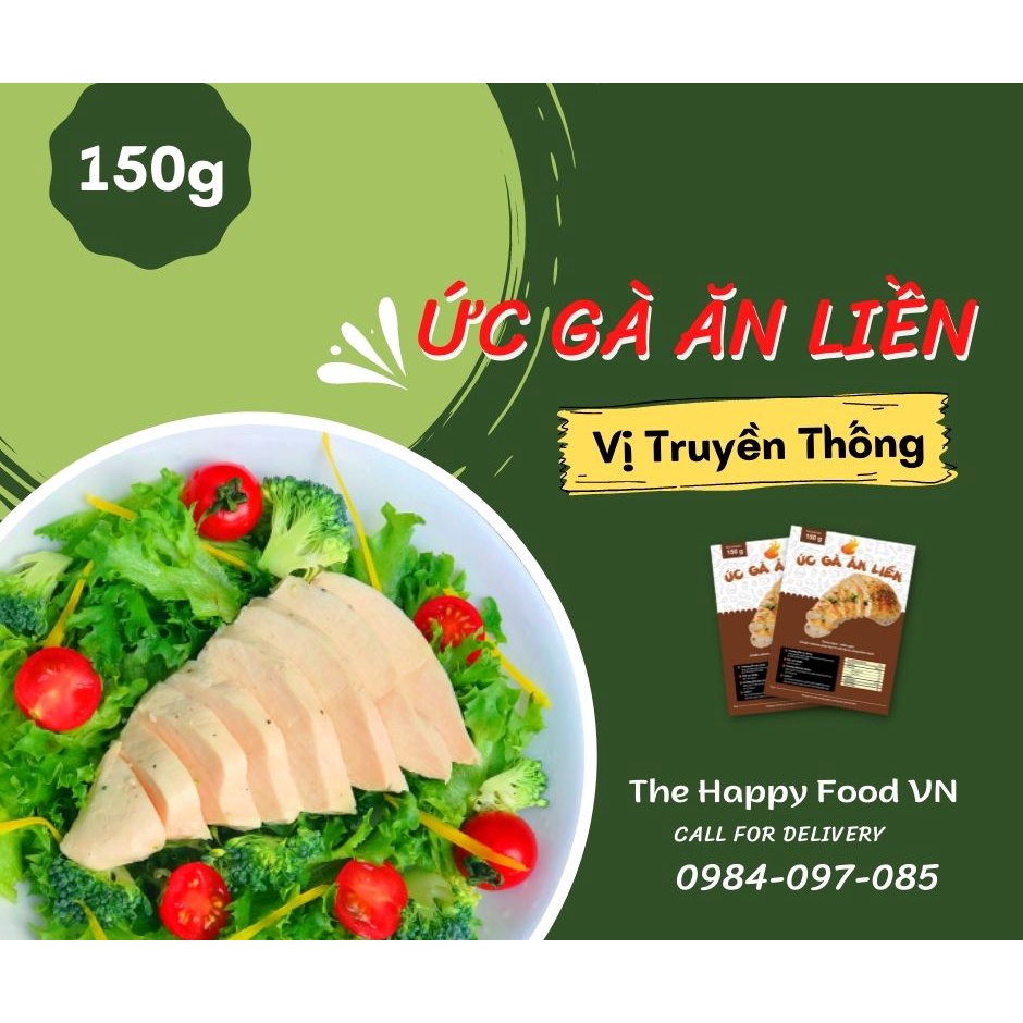 150g Ức Gà Ăn Liền vị Truyền thống The Happy Food VN