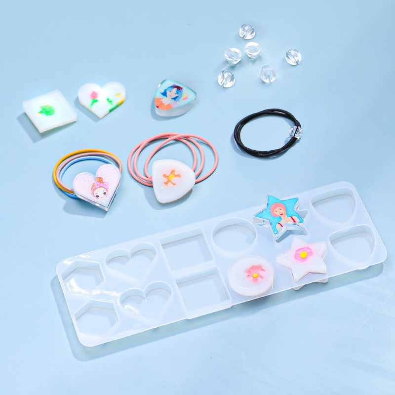 Sa Bộ Vòng Cao Su Silicone Trong Suốt Cố Định Dây Xoắn Sáng Tạo