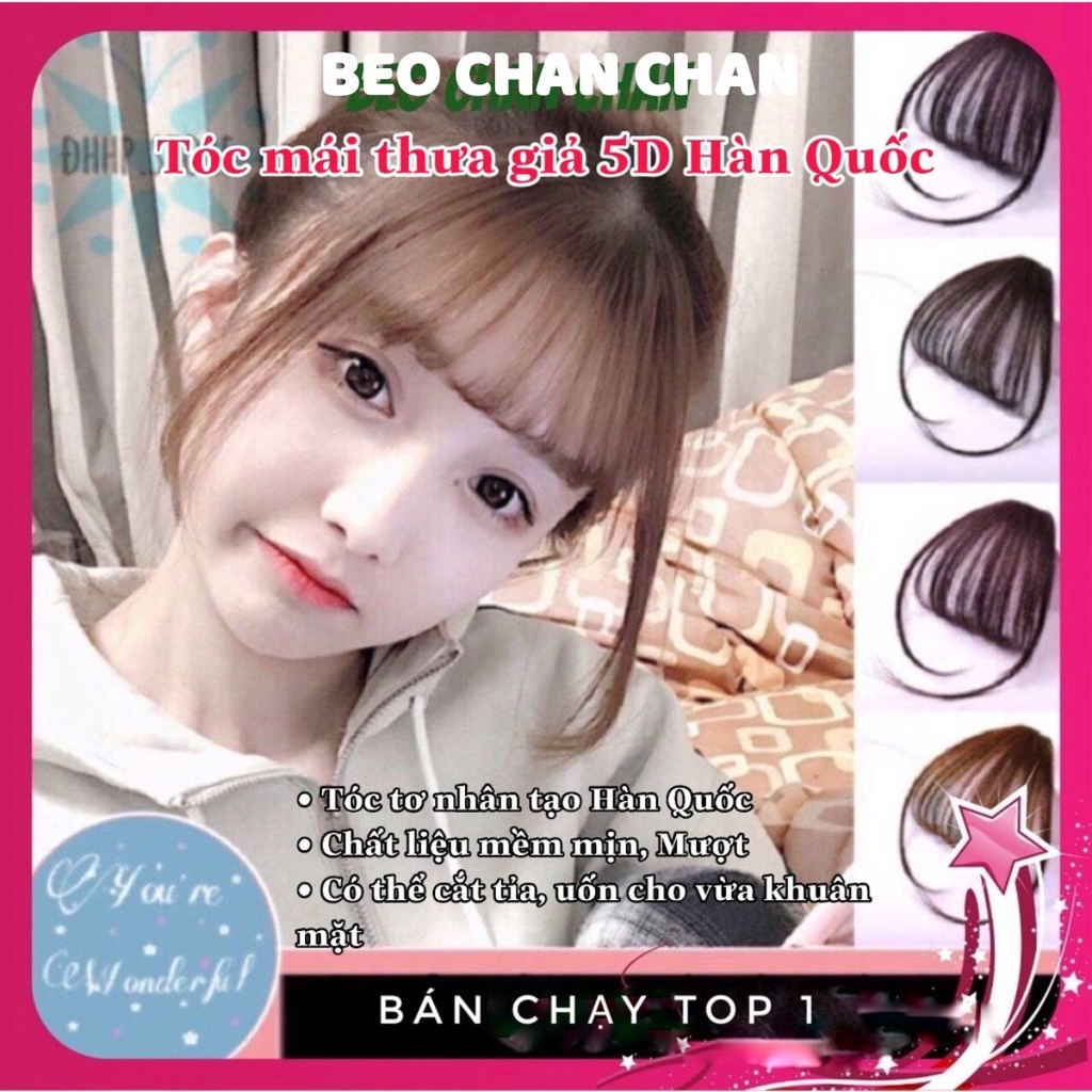 Tóc mái giả, tóc giả nữ đẹp , mái mềm như tóc thật Beo chan chan