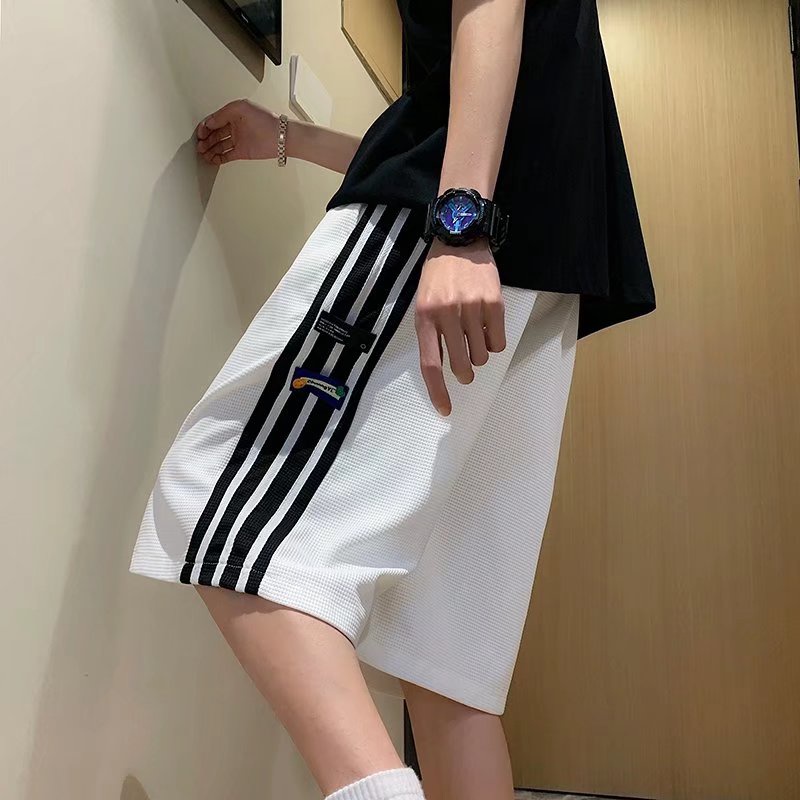 [M-3XL] Quần Short Thể Thao Mỏng Dáng Rộng Họa Tiết Kẻ Sọc Thời Trang Đường Phố Mùa Hè Cho Nam