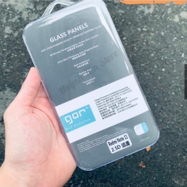 Cường lực redmi note 11 4g quốc tế trong suốt KHÔNG FULL MÀN chống bám vân tay chính hãng GOR phụ kiện huỳnh tân store