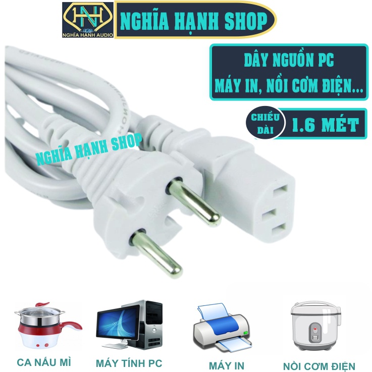 Dây nguồn máy tính PC, nồi cơm điện, máy in...  loại tốt dài 1.6M Honjianda