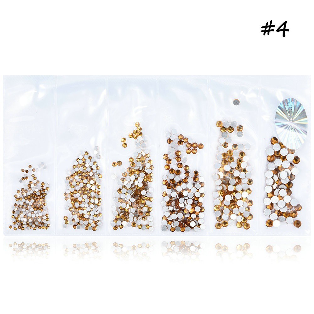 Set 1440 Hạt Kim Cương Giả Nhiều Kích Thước Đính Móng Nghệ Thuật