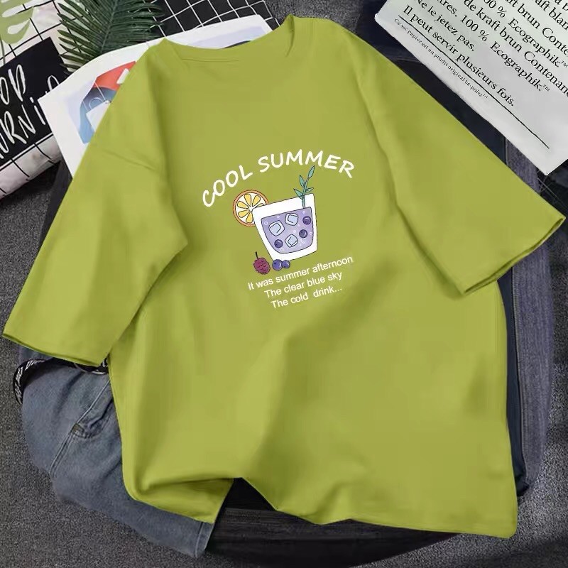 Ao thun mùa hè COOL SUMMER vải thun mát chất in loại một satsun