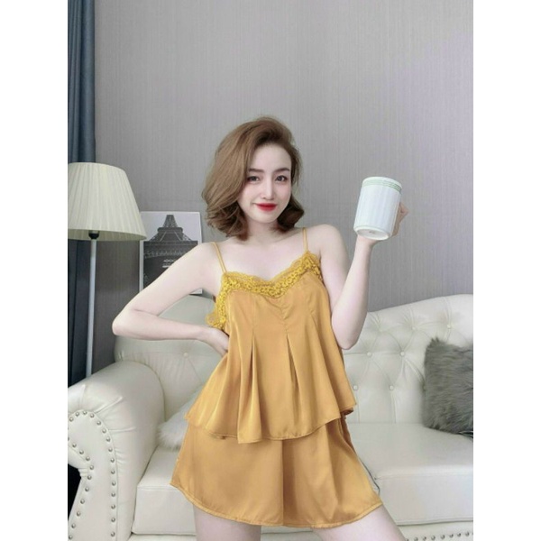 Bộ đồ mặc nhà 2 dây dễ thương