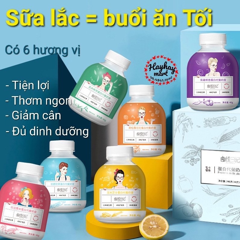 Sữa lắc DIET thay thế bữa ăn Tối (6 vị) giảm lượng calo giúp Giảm Cân nhanh chóng