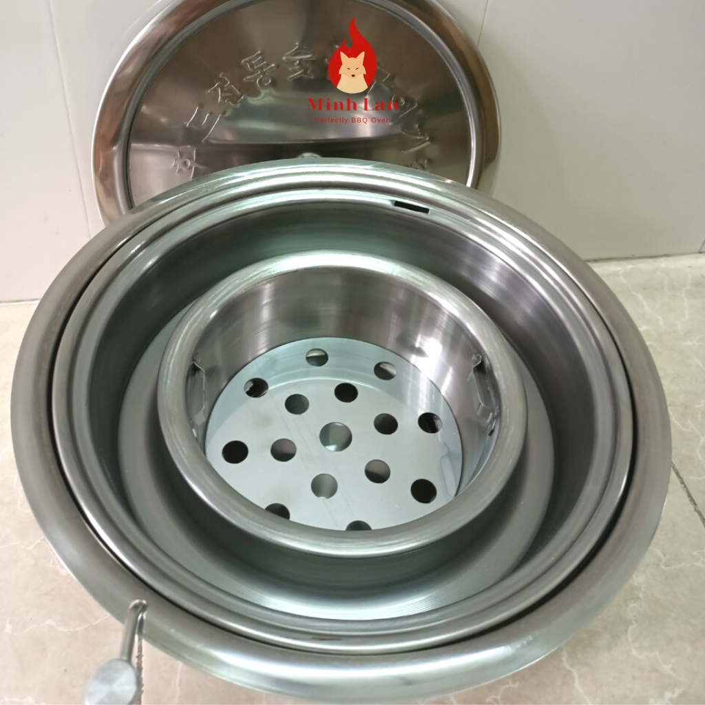 Bếp nướng than hoa hút khói trên, bếp dương