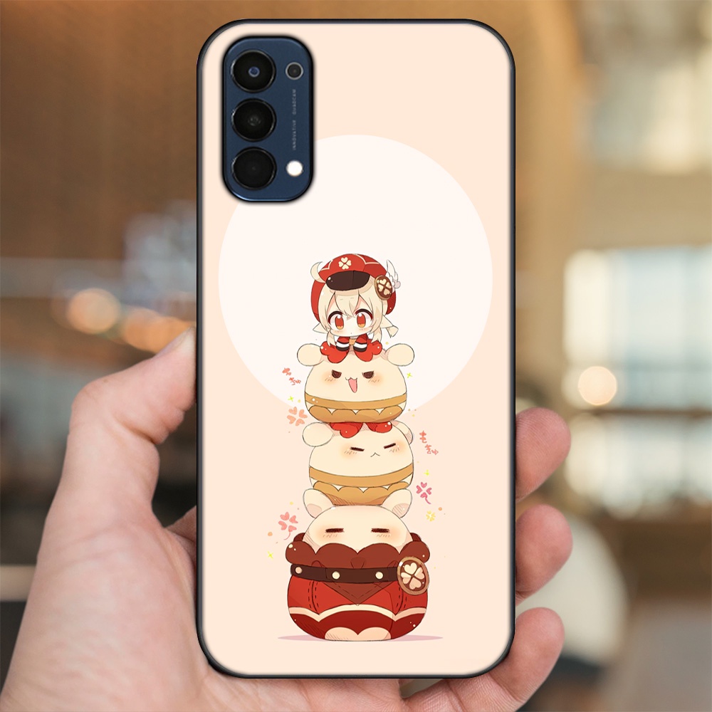 Ốp lưng Oppo Reno 4 viền đen in hình Klee Genshin Impact
