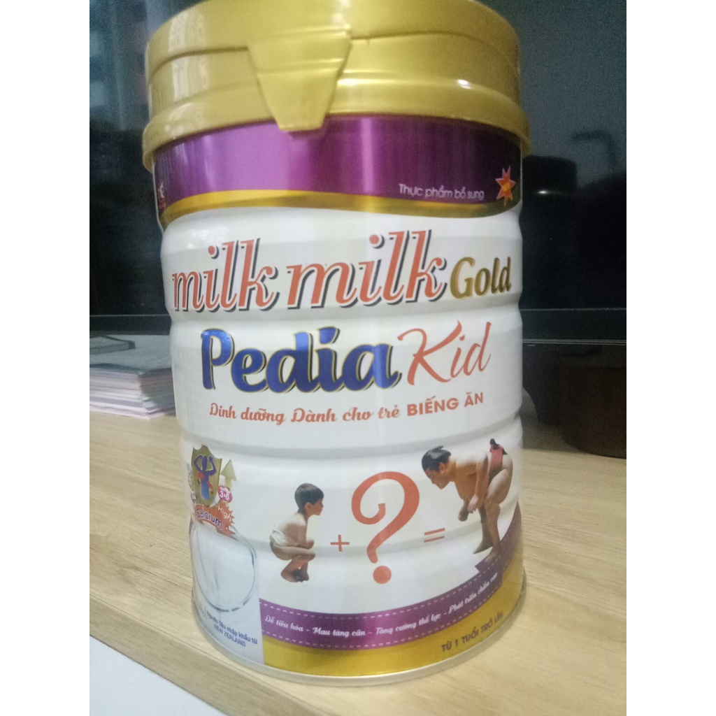 (Date mới) Sữa tăng cân Milkmilkgold Pedia Kid 900g Cho Trẻ Biếng Ăn - Giúp cải thiện biếng ăn, ăn ngon, tăng cân