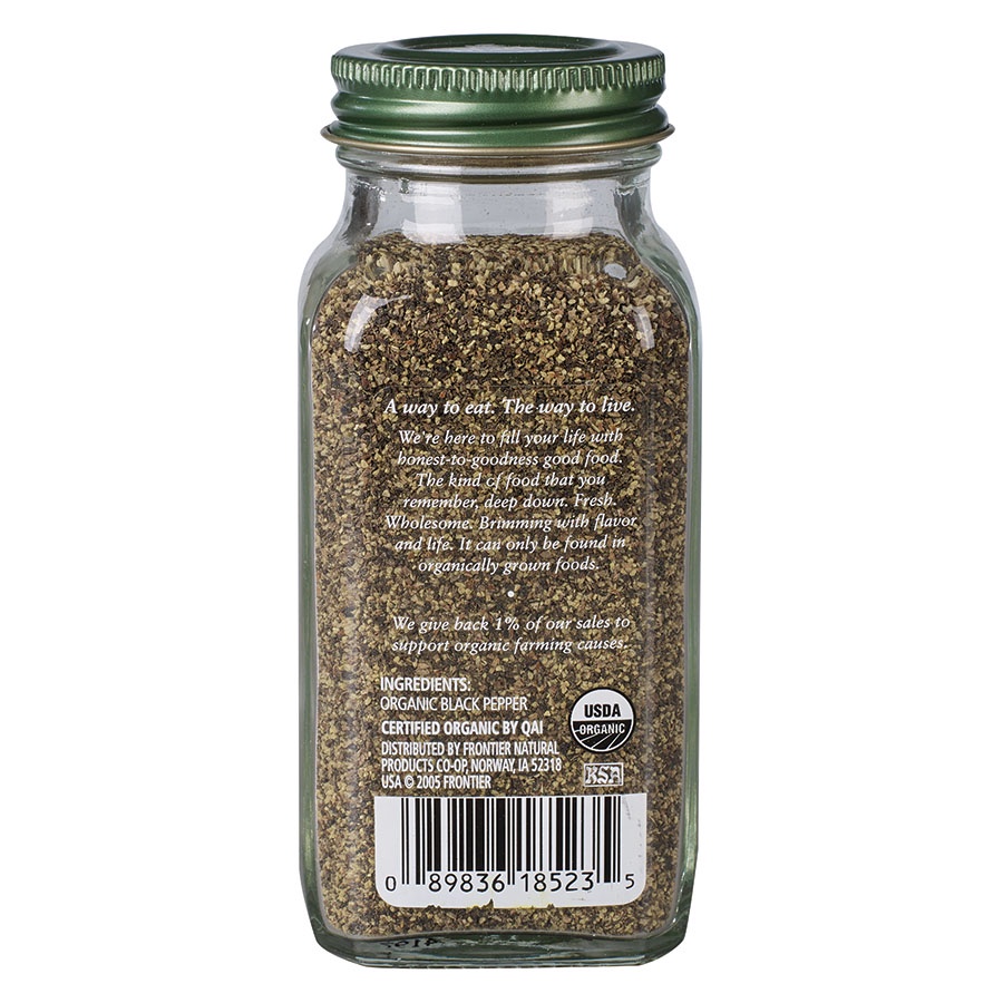 [Simply Organic] Hạt tiêu đen xay hữu cơ (Organic Black Pepper) - 65g