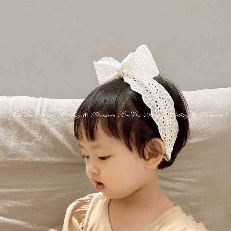 Turban, bờm nơ dựng thiết kế style Korea cho bé