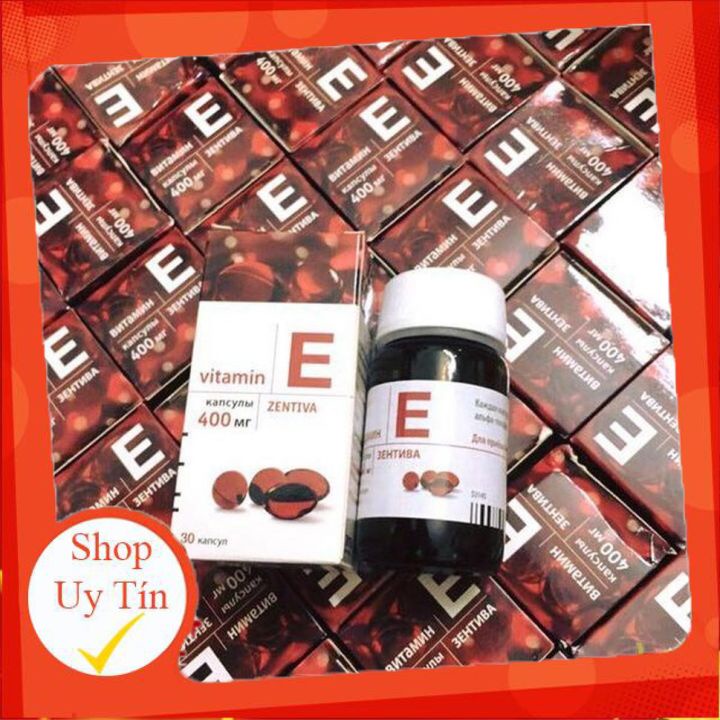 Vitamin E đỏ Nga 🔥HOT🔥 vitamin e Mirrolla 270mg trắng da mượt tóc mẫu mới