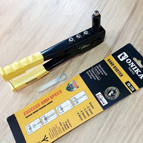 Bộ 3 Món Kìm Rút Rive 4 Lổ Cán Bọc Nhựa Và 100 Đinh Rive Nhôm 4x10mm Và 1 Mũi Khoan 4ly2