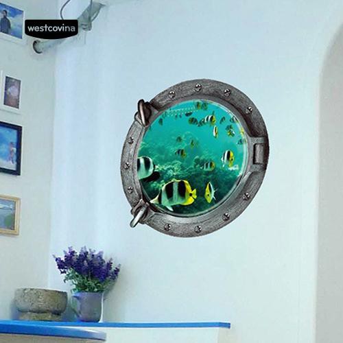 Đề can dán trang trí hình ô cửa sổ của tàu ngầm