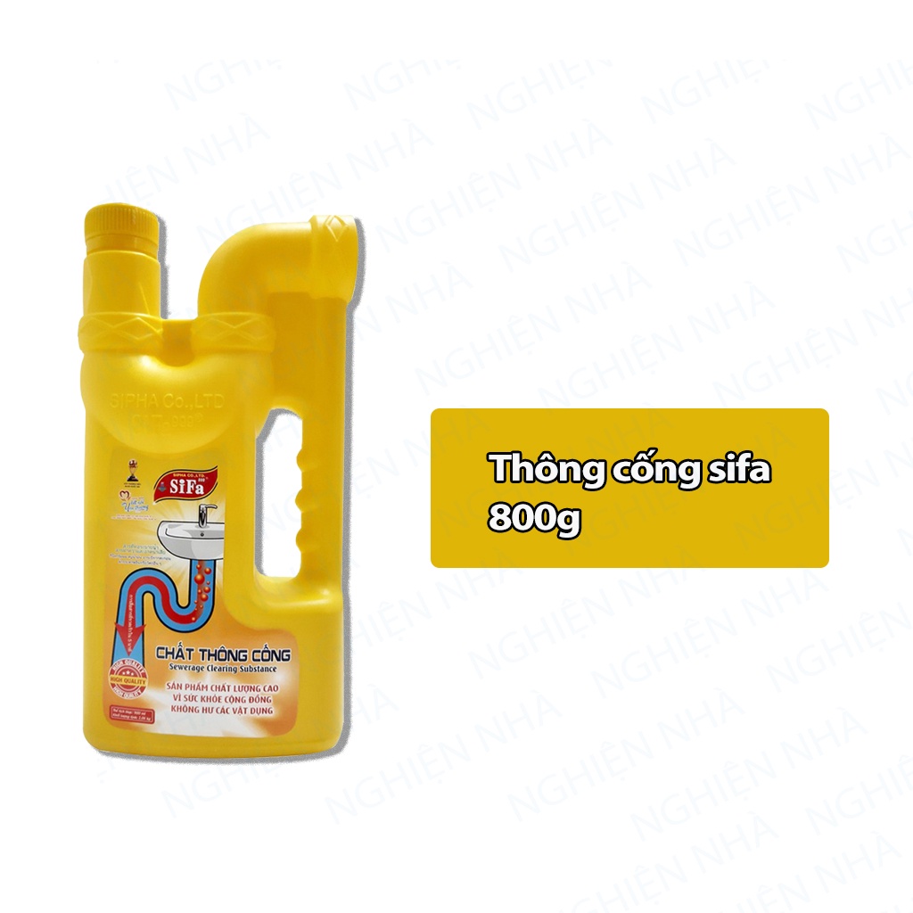 Thông tắc bồn cầu khử mùi toilet nhà vệ sinh thông cống thông ống nước diệt khuẩn SiFa 700g/800g NGHIỆN NHÀ