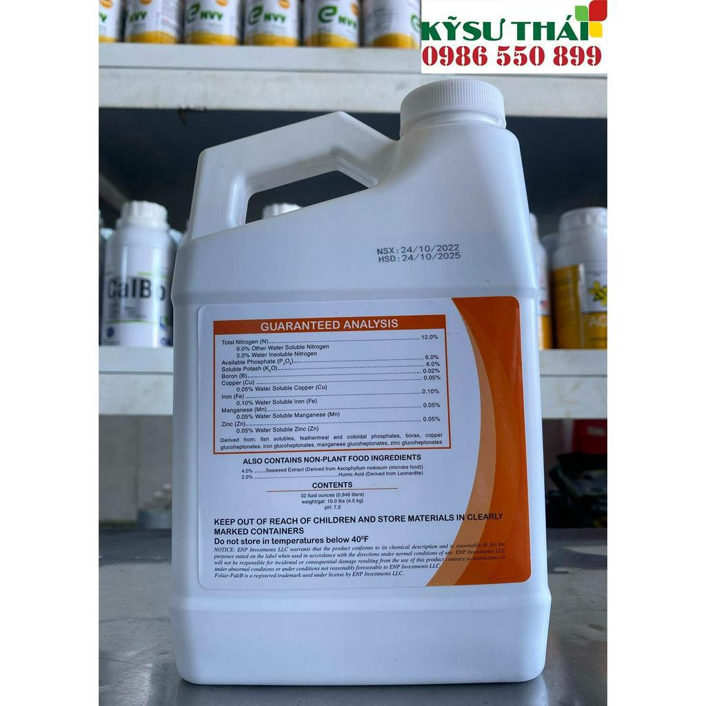 Amino Nhập Khẩu Mỹ Bio 12-6-6 Can 1 Lít Dùng Cho Ra Đọt Phục Hồi Cây Ăn Trái Hoa Lan Cây Kiểng | Kỹ Sư Thái 0986 550 899