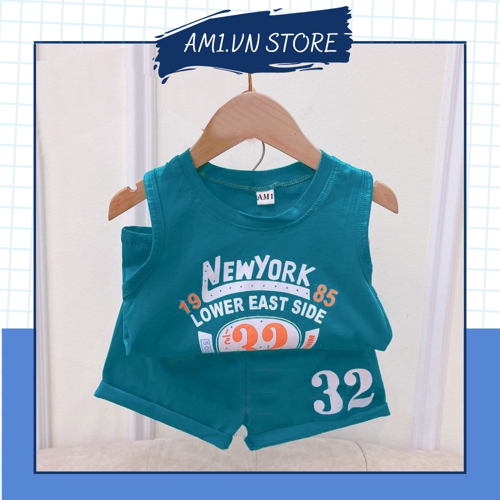 (6-16kg) Đồ bộ bé trai AM888 - Bộ quần áo ba lỗ cho bé TTR226