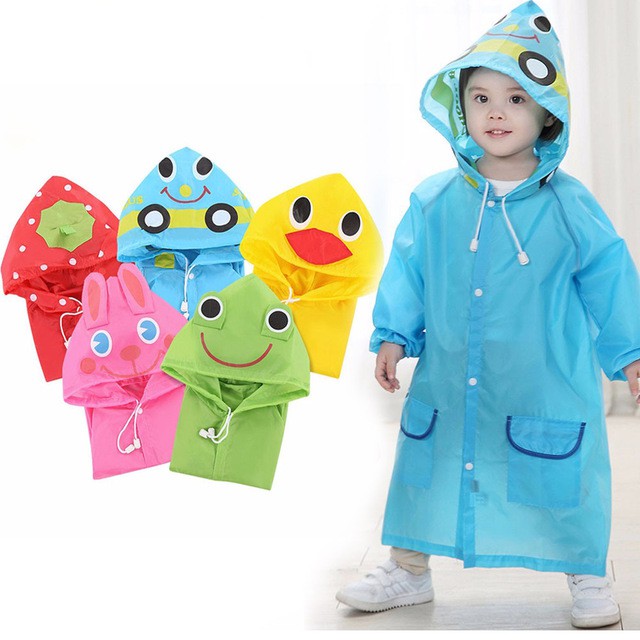 Áo mưa họa tiết hoạt hình cho bé