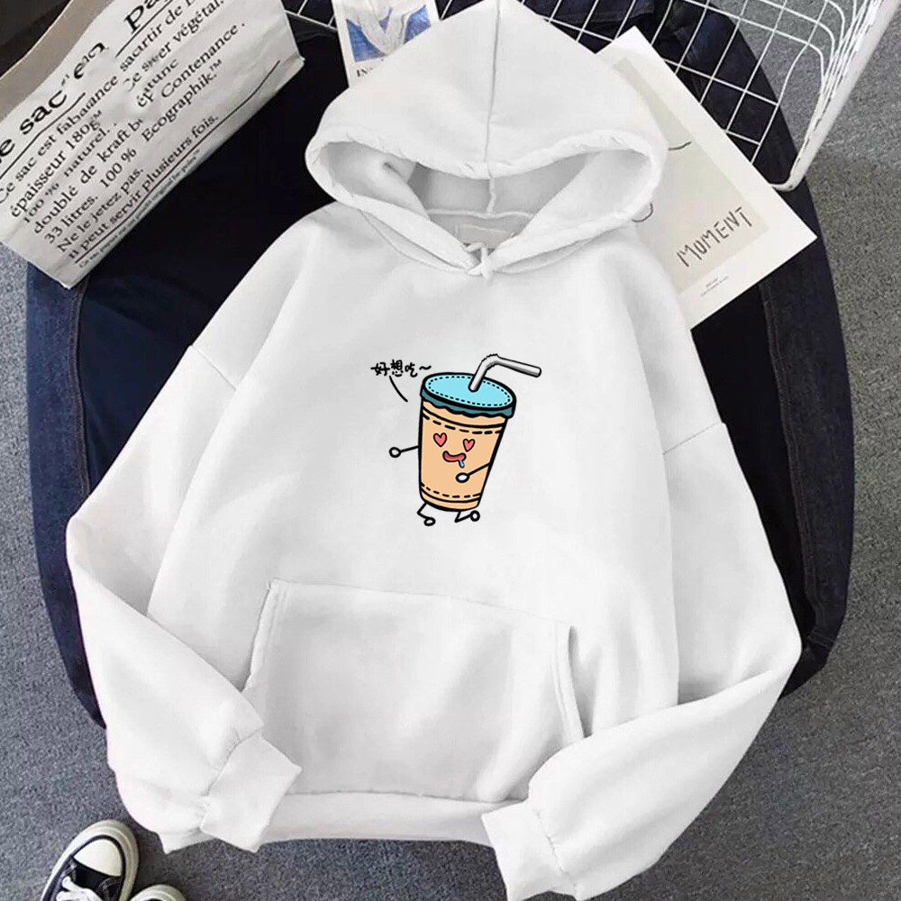 Áo hoodie nam nữ nỉ ngoại in hình Ly Trà Sữa, chất nỉ dày dặn, nón 2 lớp, hợp làm áo cặp William - DS104