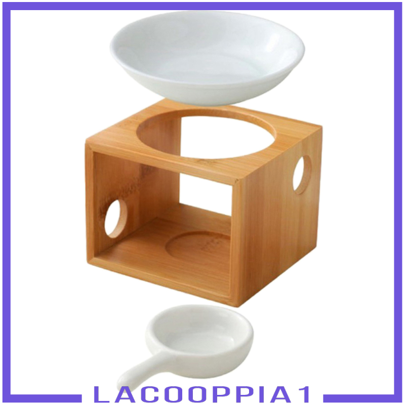 [LACOOPPIA1]Oil Burner Wax Melt Burner Tealight Oil Warmer with Candle Spoon Home Decor