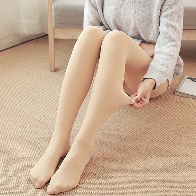 Quần tất nữ lót lông giữ nhiệt màu da đen dày đẹp mùa đông siêu ấm YUKI STORE 1443