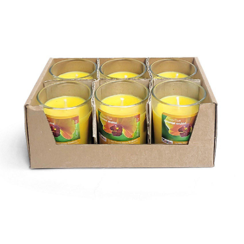 Hộp 6 ly nến thơm votive Miss Candle FTRAMART NQM0413 Oriental Orchid (Hương hoa lan)