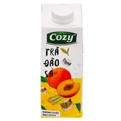 THÙNG 24 HỘP (6 LỐC) TRÀ COZY 225ML VẢI/ ĐÀO SẢ/ TẮC MẬT ONG (24 hộp x 225ml)