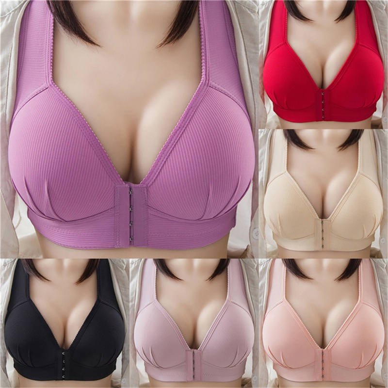 Áo ngực giấu đường may khối khóa cài trước gợi cảm cho nữ