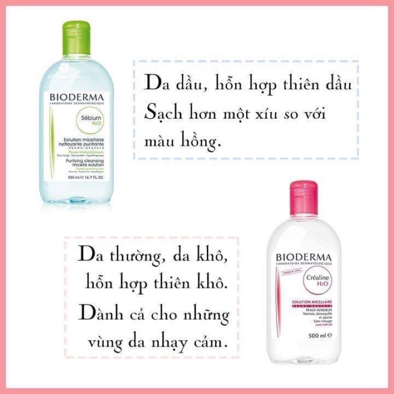 Nước Tẩy Trang Bioderma Sensibio H2O Pháp 500ml