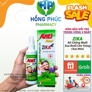 Xịt chống muỗi ZIKA ⚡Chính Hãng⚡ Chai 99ml - Xua đuổi côn trùng, tránh muỗi đốt - Minh Khang Pharmacy