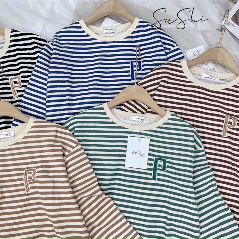 Áo phông kẻ da cá