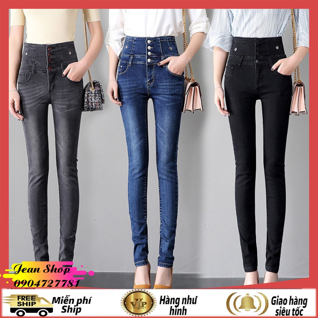 Quần bò nữ FREE SHIP Quần jean nữ giá rẻ hàng Quảng Châu cao cấp-Quần bò nữ cạp cao mẫu mới nhất năm