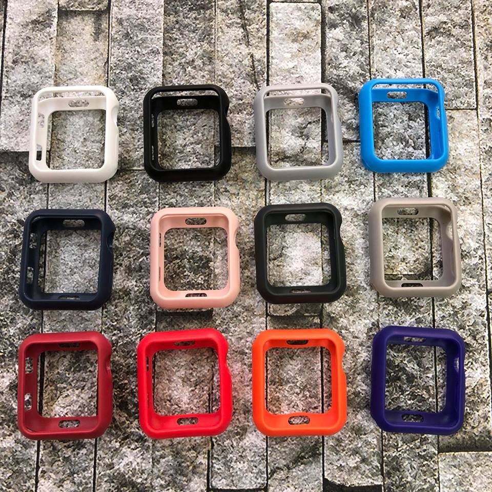 Vỏ nhựa silicone cho mặt đồng hồ Apple Watch 38mm 42mm 40mm 44mm