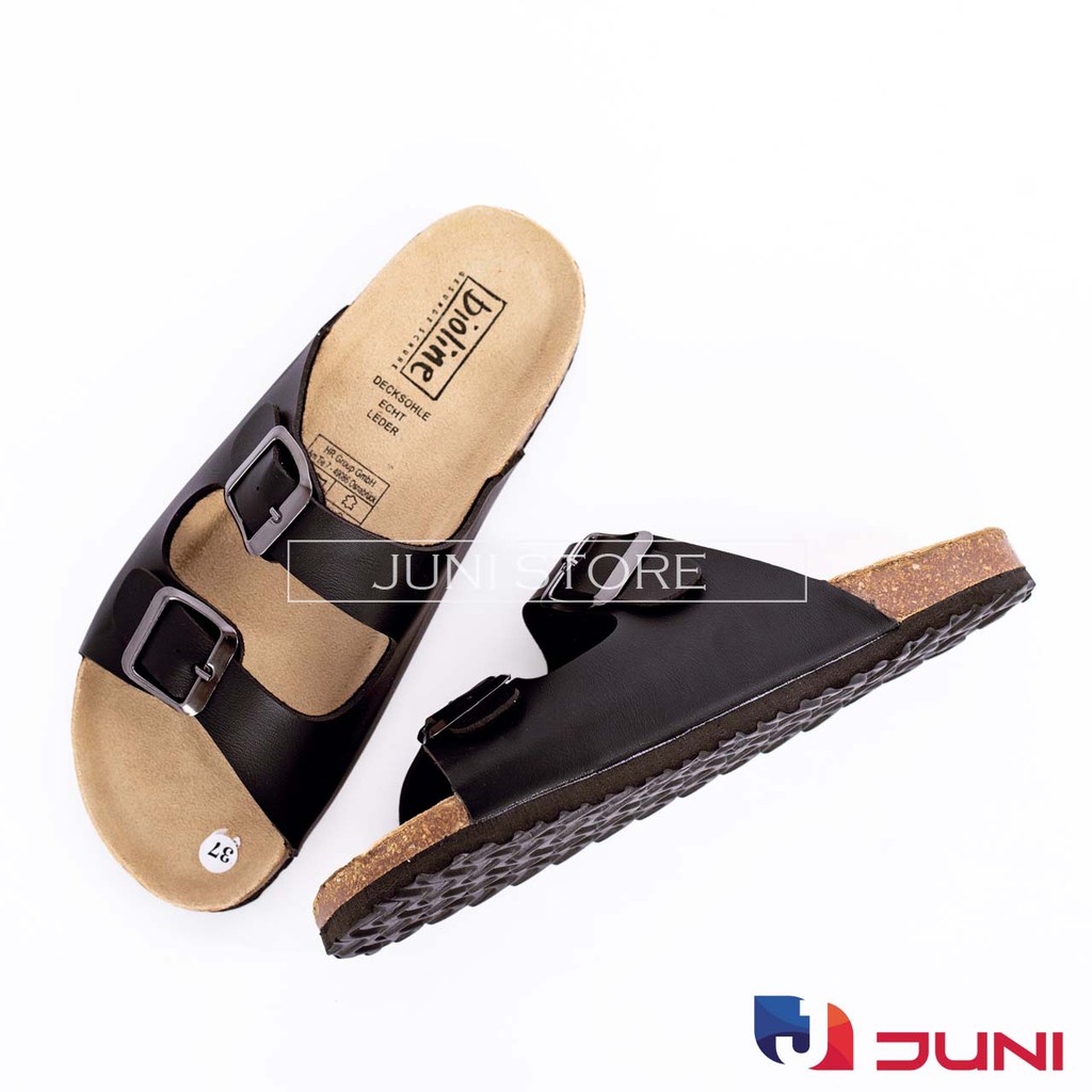 [DA PU-CHỐNG NƯỚC] PU01- Dép sandal quai ngang da PU, đế trấu Bioline - Xuất khẩu châu Âu - Juni Store