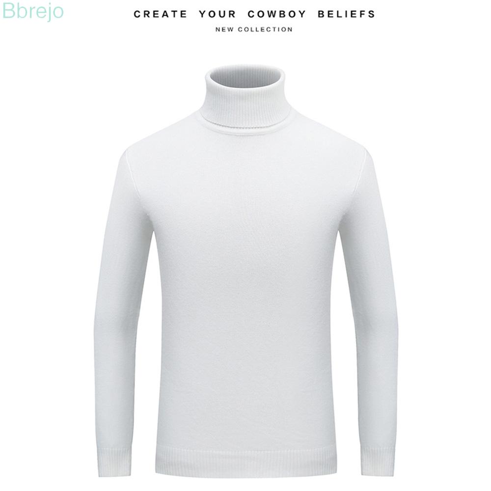 Mens Pullover Sweater Pullover Soft Slim Fit High Neck Jumper Winter T-Shirt Mens Long Sleeve Tops Turtle Neck