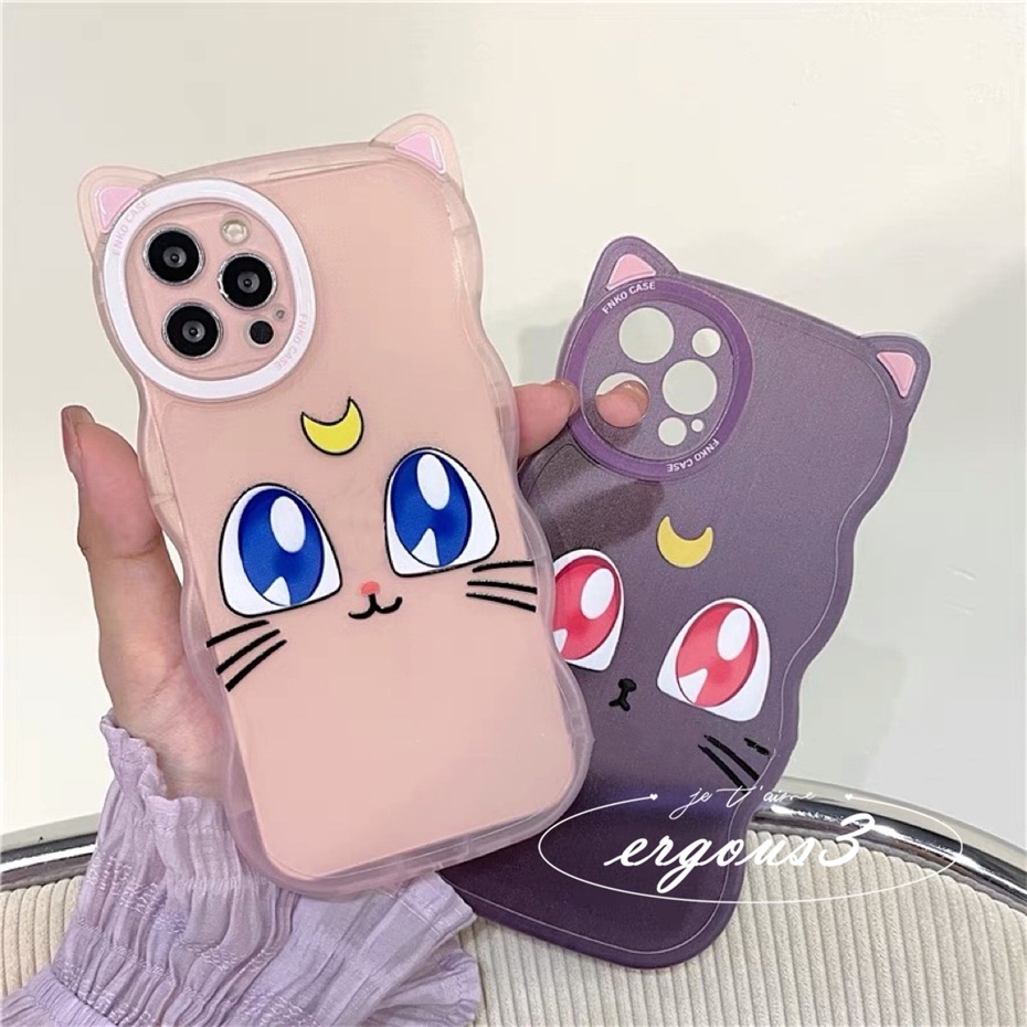 Cat EarỐp Điện Thoại Mềm Hình Thủy Thủ Mặt Trăng Cho iPhone 14 13 12 11 Pro Max SE2020 X XR Xs Max 7 8 6 6s Plus