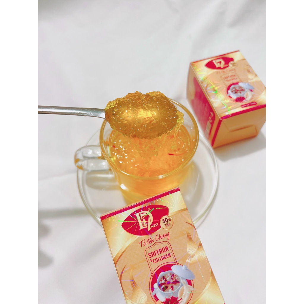 Sỉ thùng 60 hủ yến chưng SAFFRON &amp; COLLAGEN thơm ngon bổ dưỡng ( 30% yến ) - D7