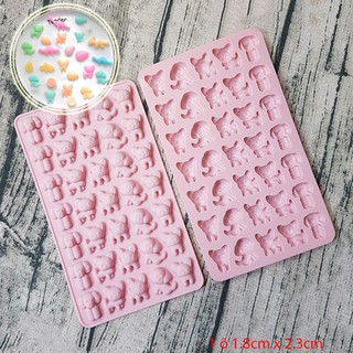 HCM - Khuôn silicon Chó Mèo Cừu hoạt hình cute làm kẹo dẻo kẹo chip chip cho bé