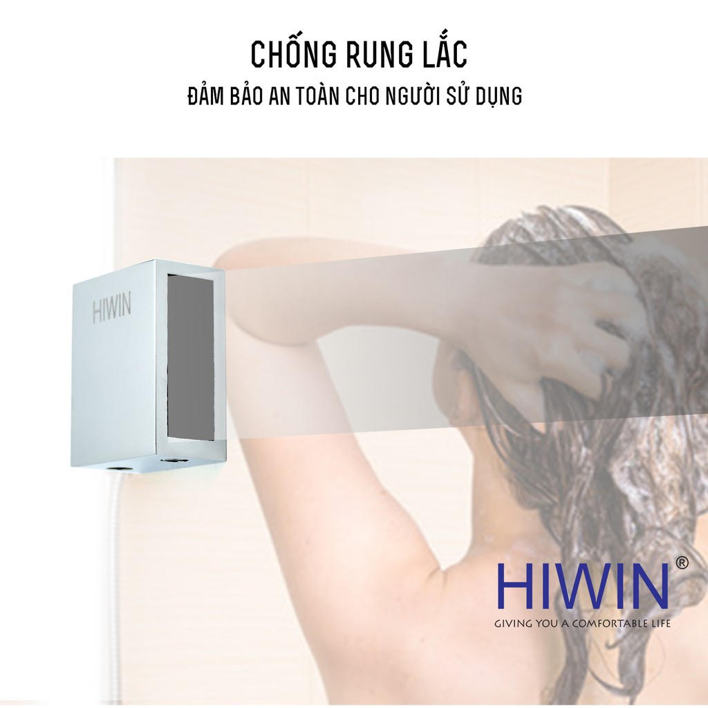 Bát tường cabin tắm inox 304 chống gỉ mặt gương Hiwin SB-610F 10*30mm