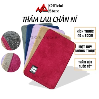 Thảm Lau Chân Chùi Chân Nhà Tắm chống trượt cao cấp đế cao su, thảm lau chân nỉ hút nước, thảm 40 x 60 cm - HAHA Store