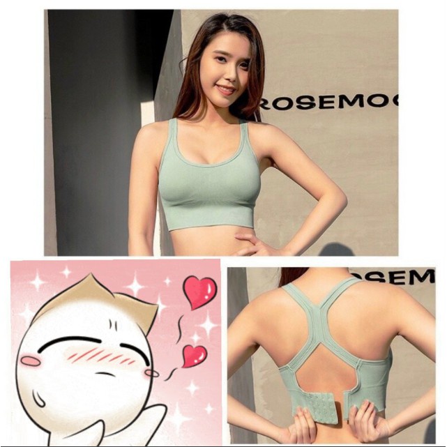 Áo bra tập Gym, Yoga ba khuy cài sau dây lưng chéo chất đẹp MS385