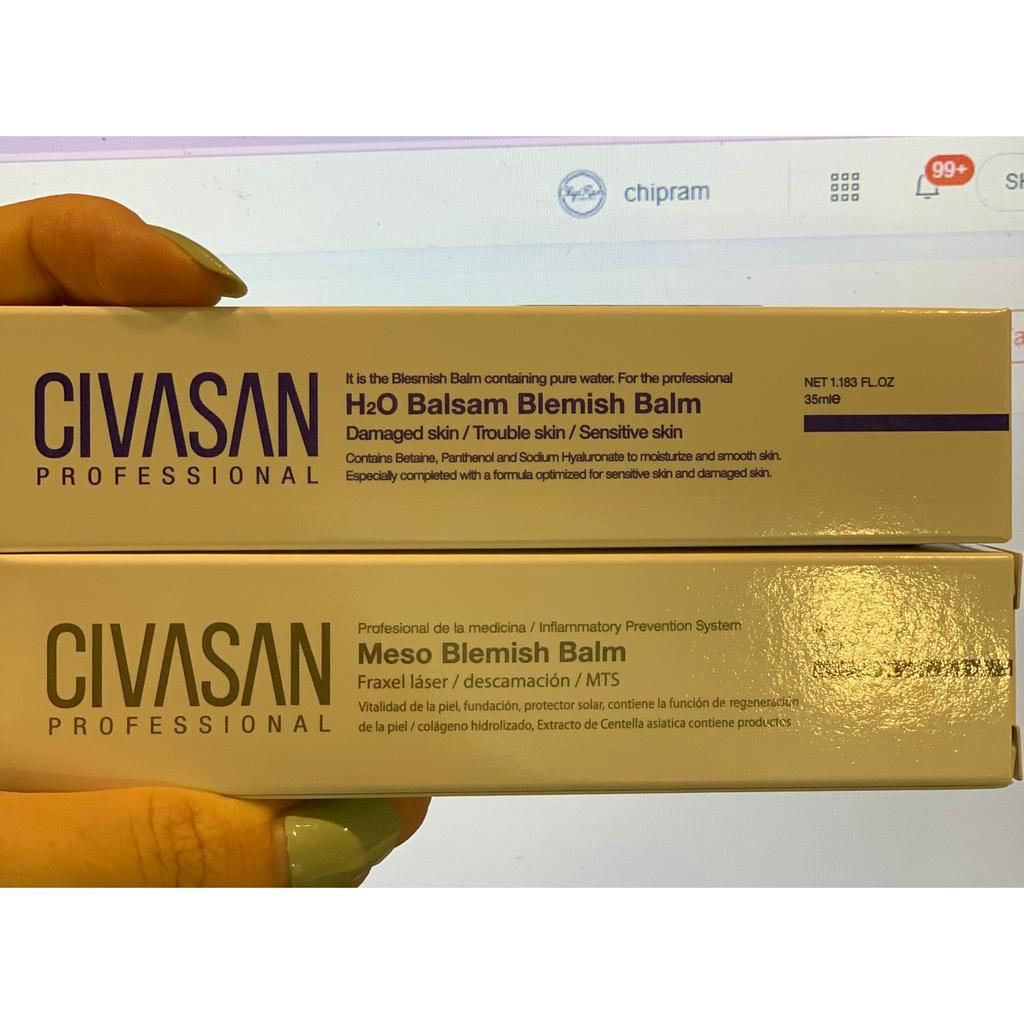 Kem dưỡng phục hồi, nâng tone Civasan H20 Balmsam Blemish Balm và Meso Blemish Balm