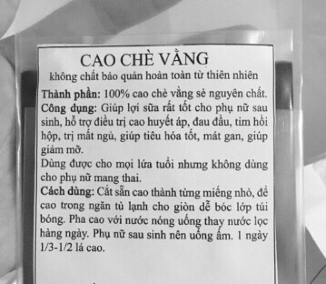 1 Cao lá chè vằng lợi sữa giảm cân