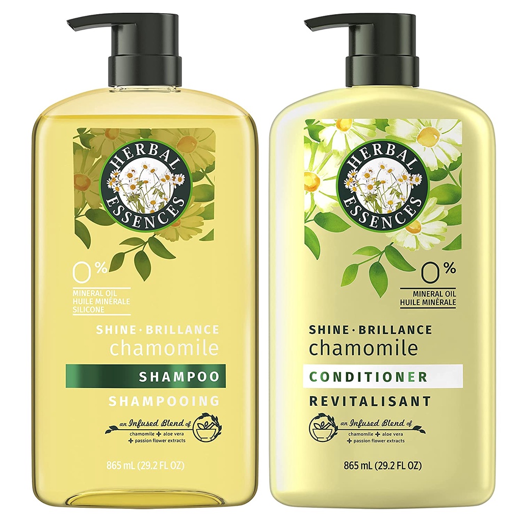 Dầu gội & xả mượt tóc Herbal Essences Shine Collection Shampoo/Conditioner with Chamomile 865ml