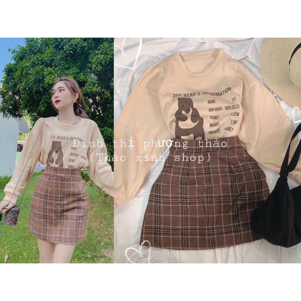 [Mã FAXANH55 giảm 10K đơn 50K] chân váy kẻ caro nâu dáng basic siêu xinh | BigBuy360 - bigbuy360.vn