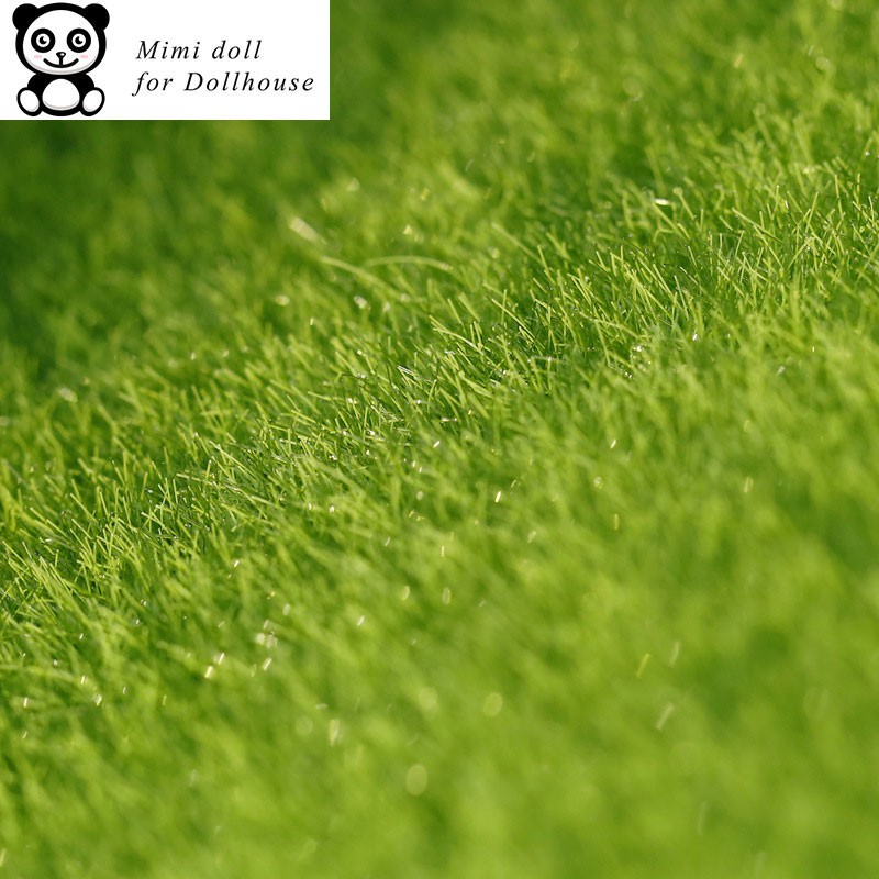 Thảm cỏ trang trí tiểu cảnh nhà búp bê dài 15*15 cm Minidoll